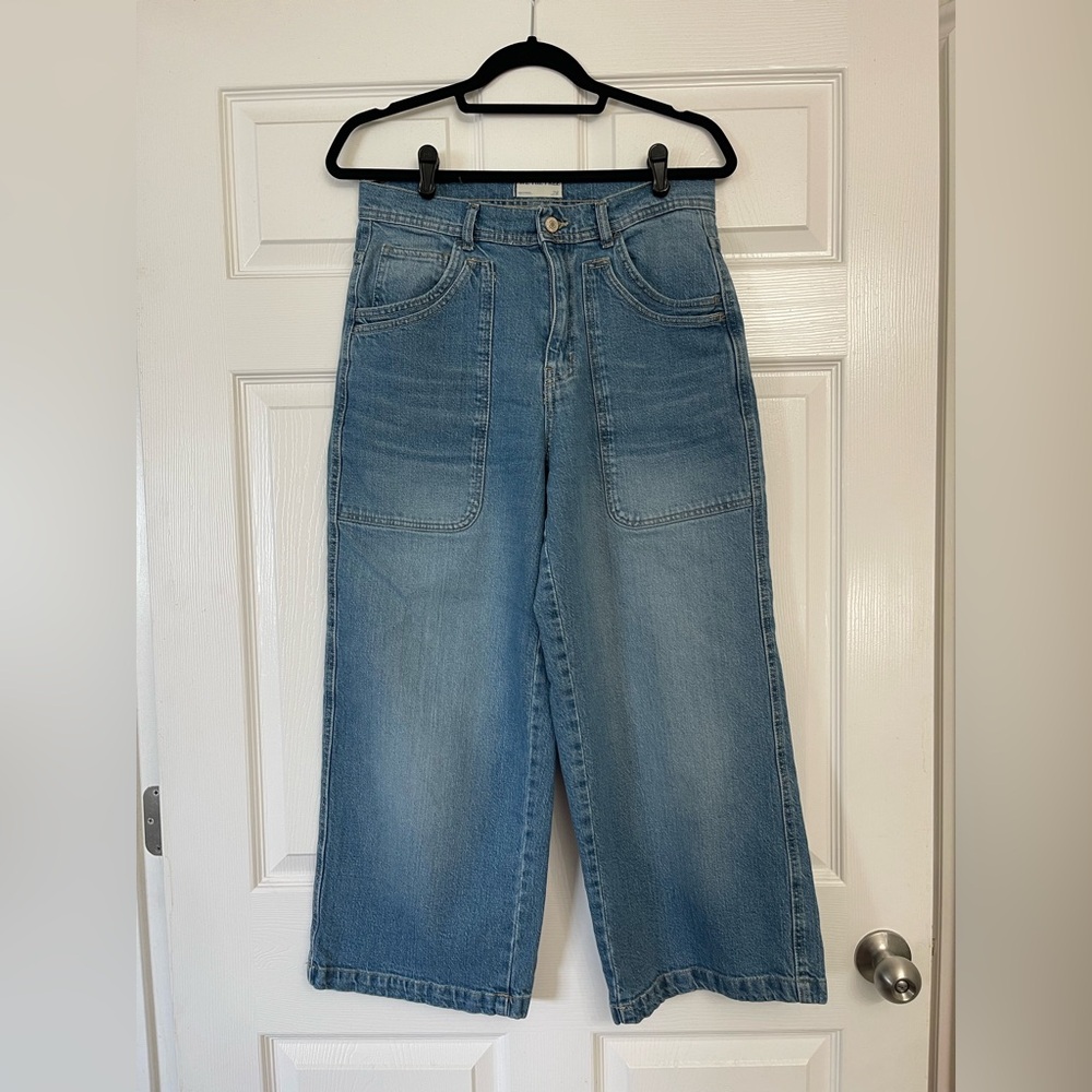 Free People We The Free Piper Mid-Rise Crop Wide-Leg Jeans
